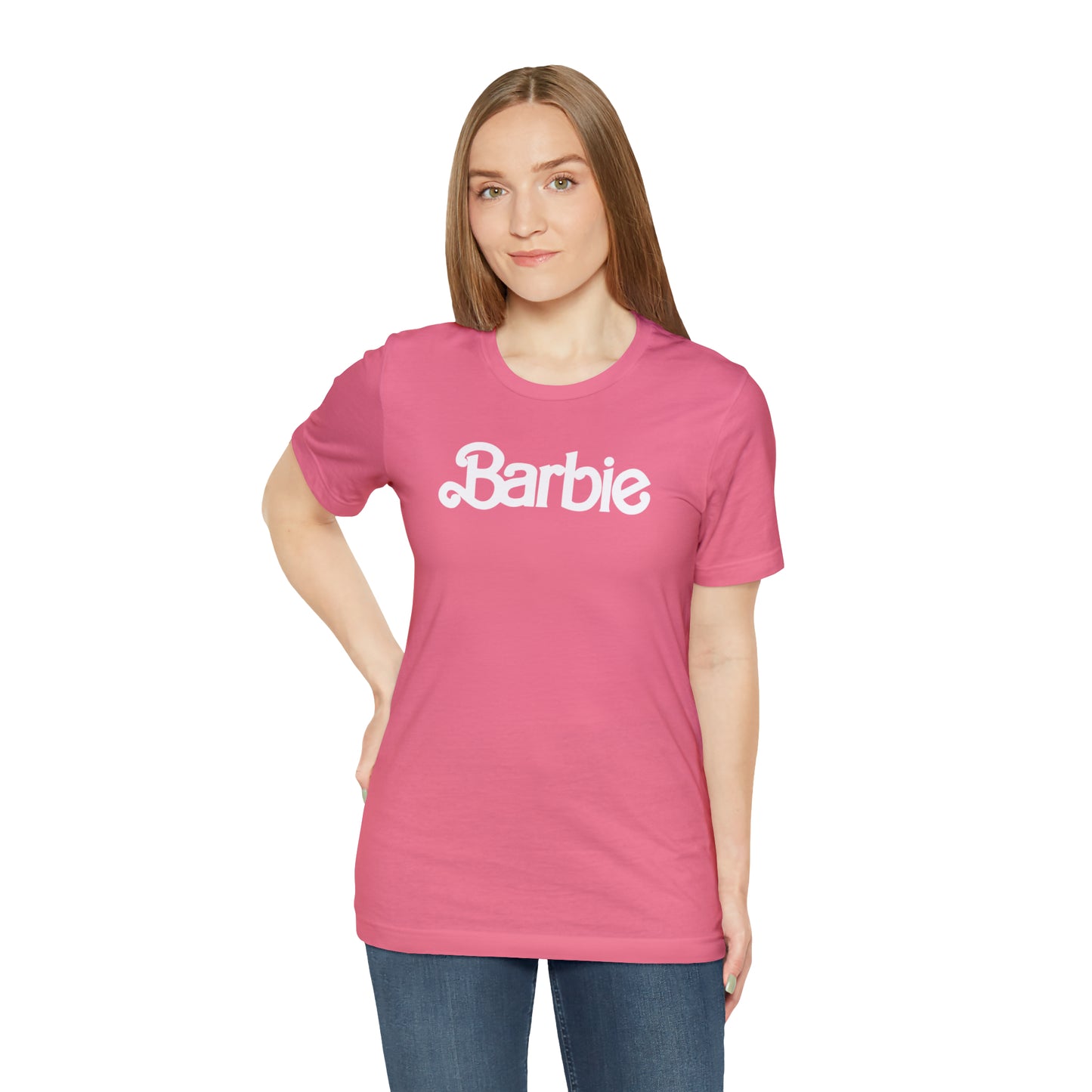Barbie Pink Logo Unisex Jersey Short Sleeve Tee