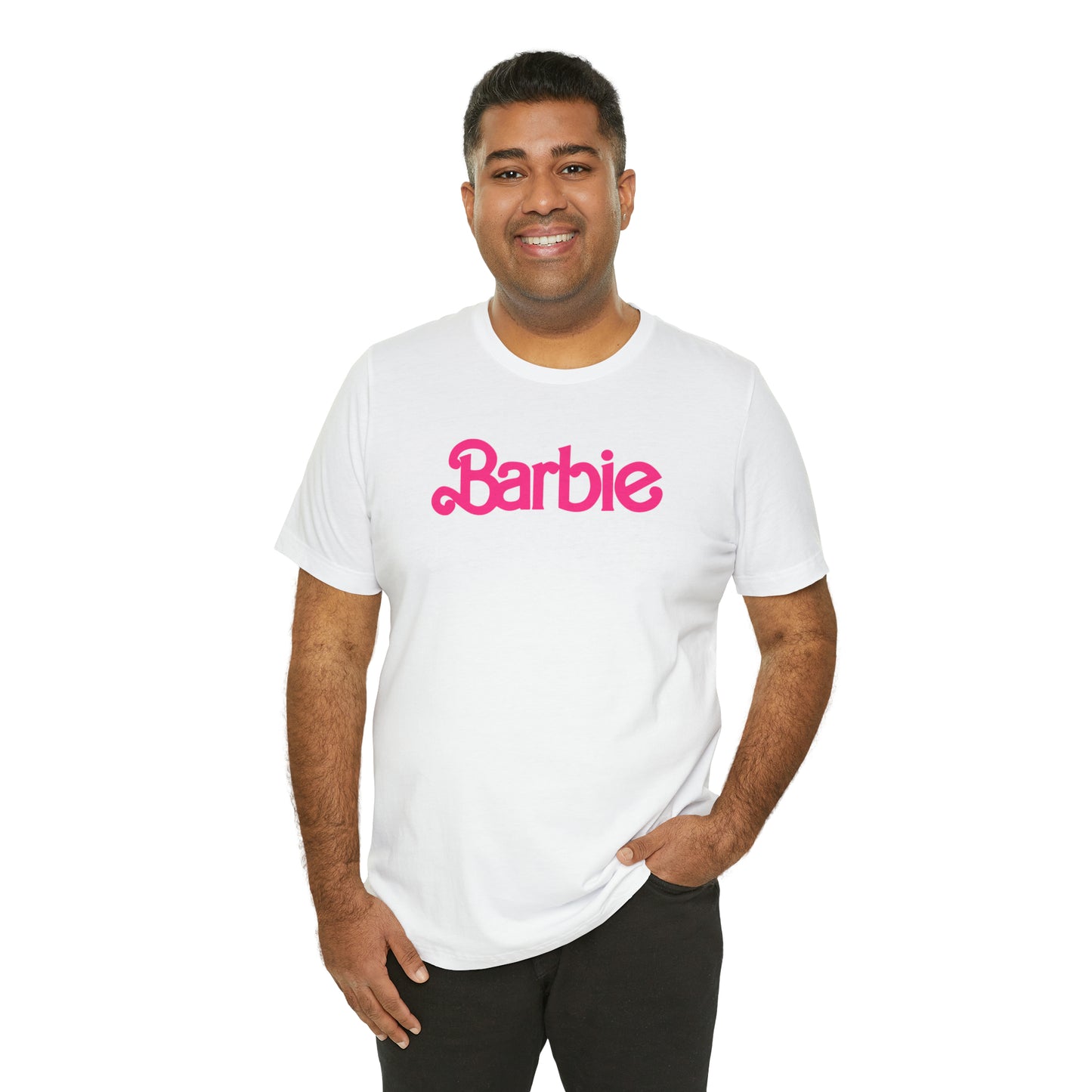 Barbie Pink Logo Unisex Jersey Short Sleeve Tee