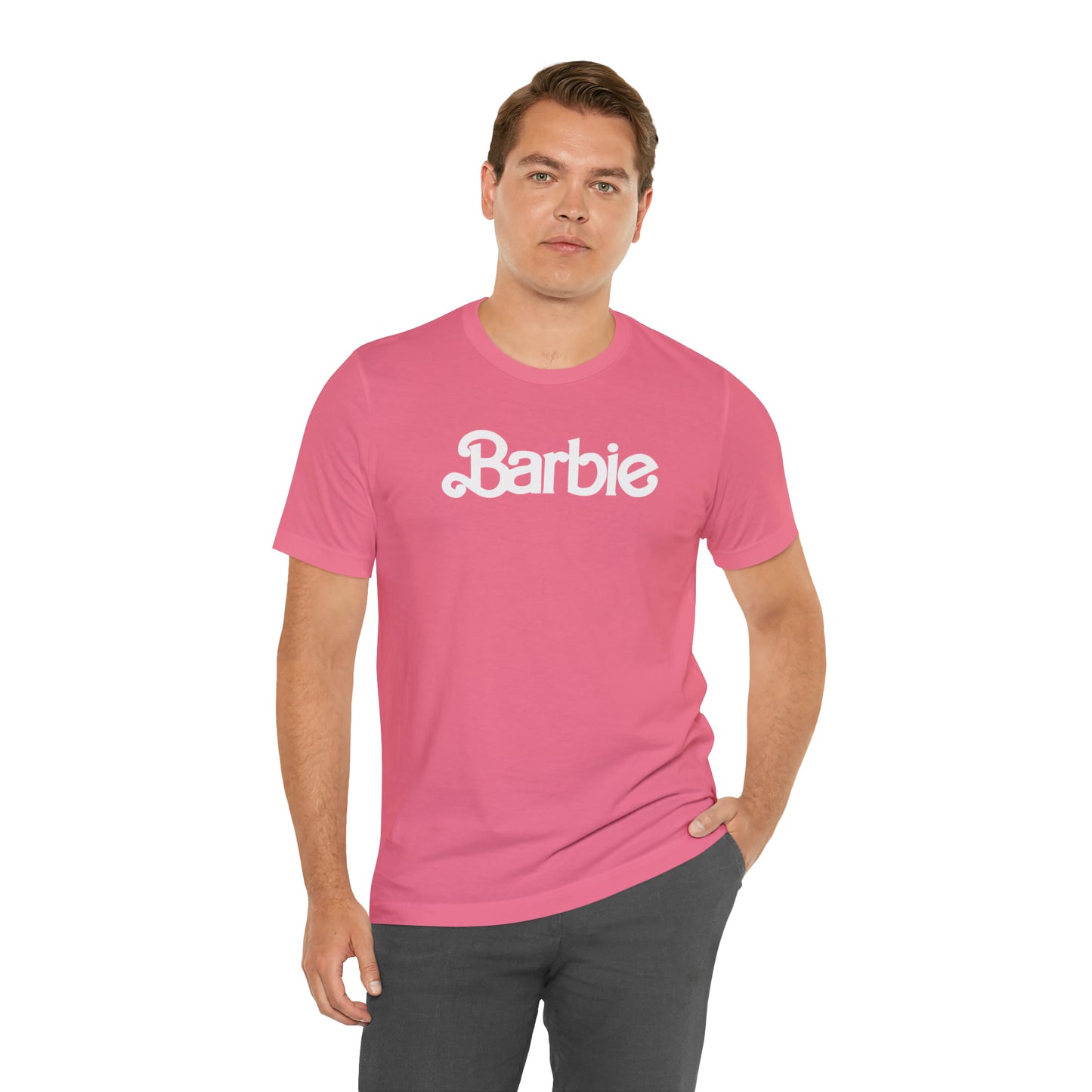 Barbie Pink Logo Unisex Jersey Short Sleeve Tee
