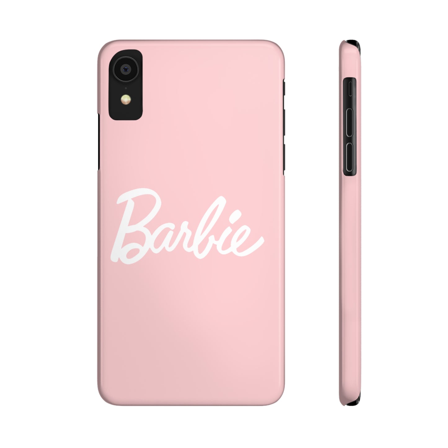 Peach and White Barbie Slim iPhone Cases