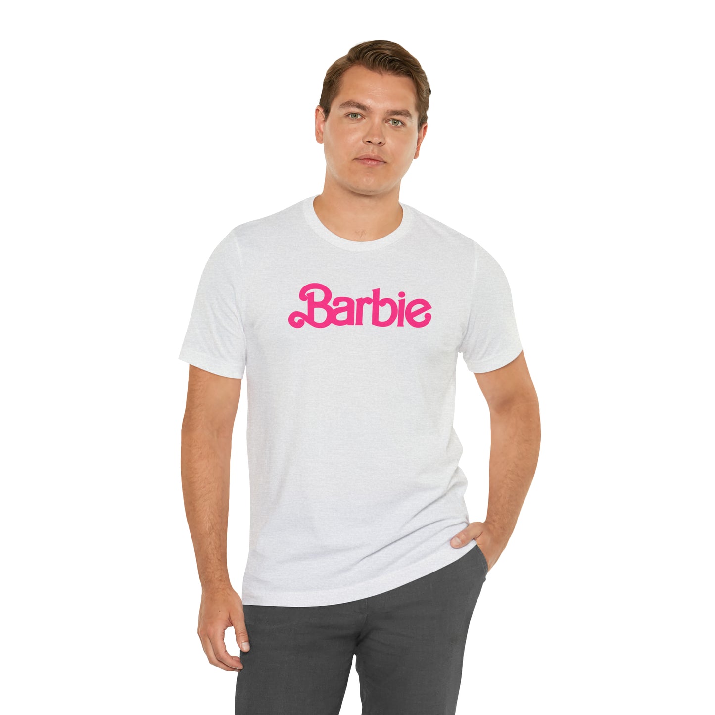Barbie Pink Logo Unisex Jersey Short Sleeve Tee