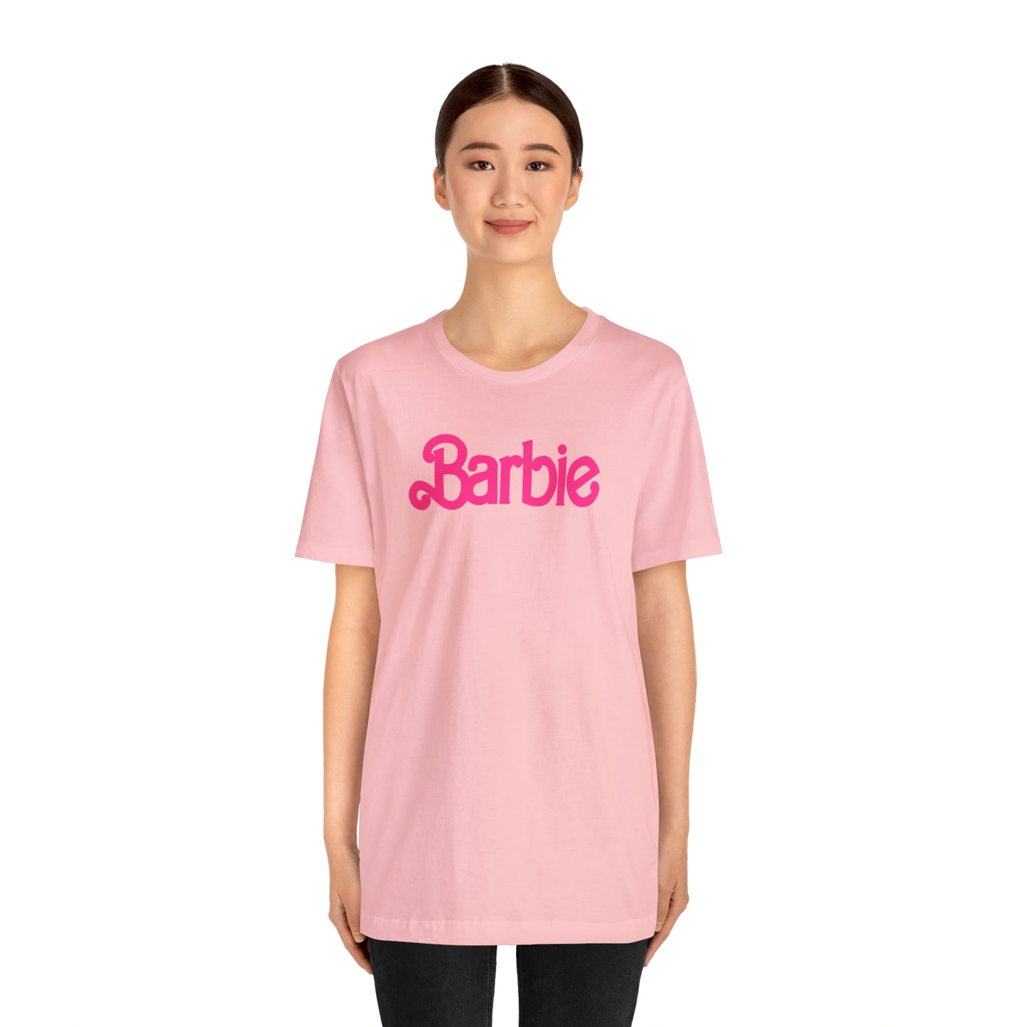 Barbie Pink Logo Unisex Jersey Short Sleeve Tee