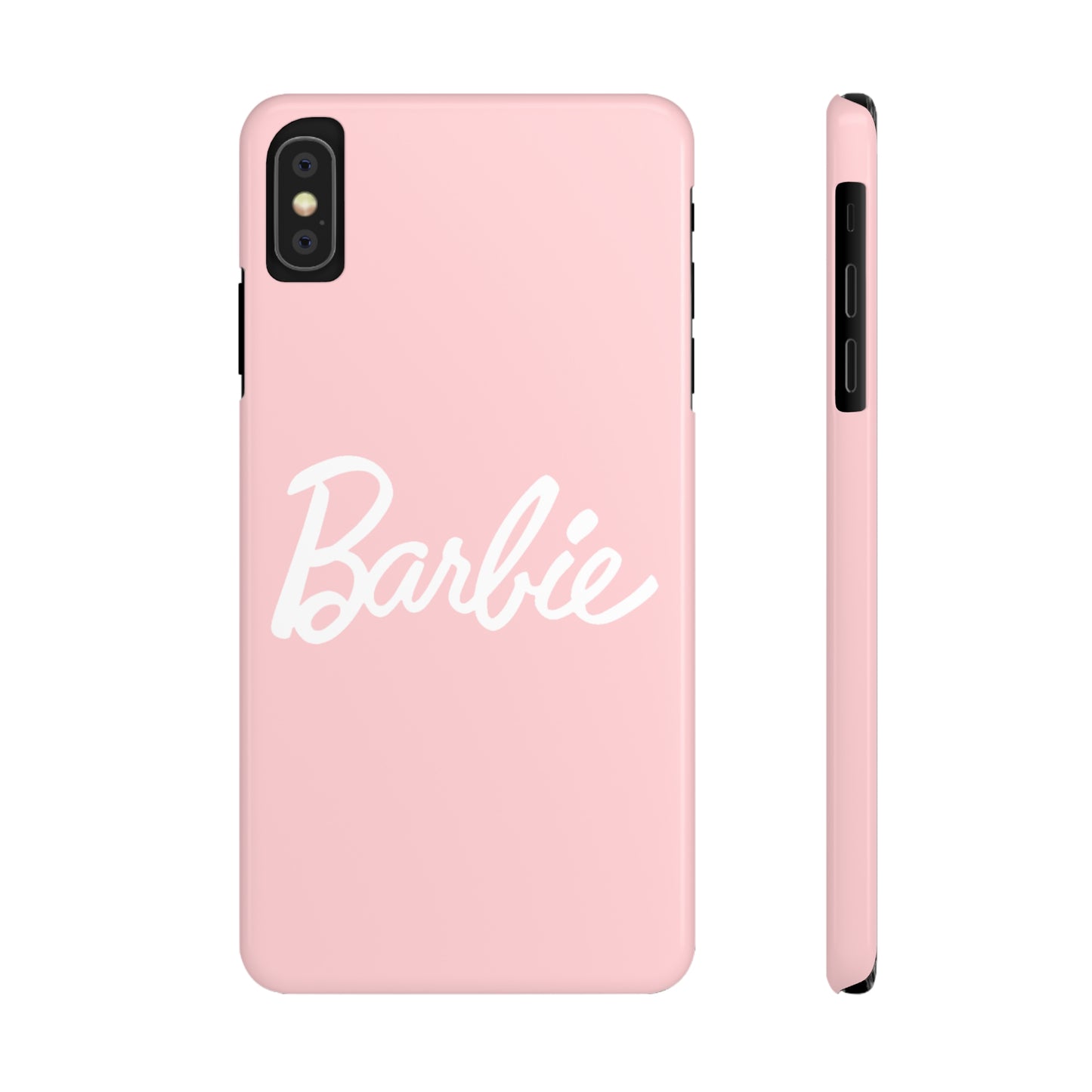 Peach and White Barbie Slim iPhone Cases