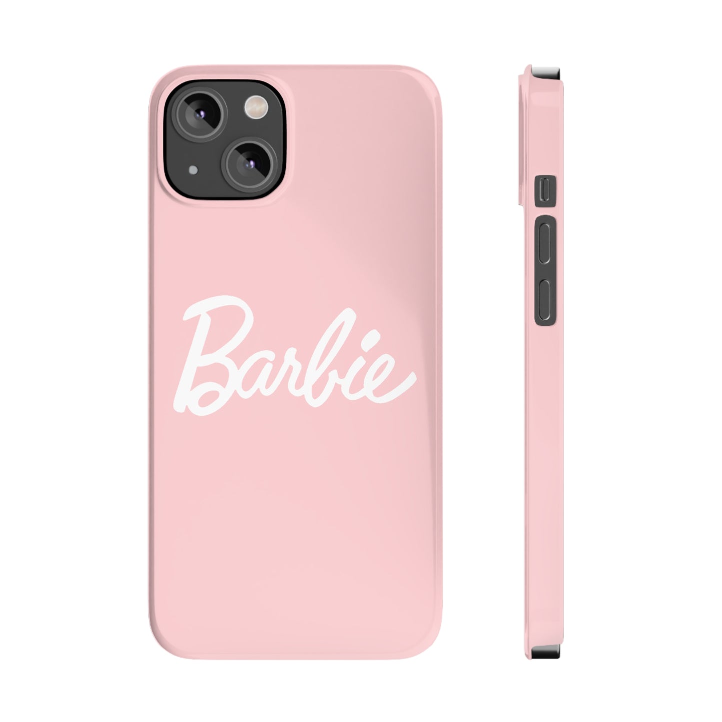 Peach and White Barbie Slim iPhone Cases