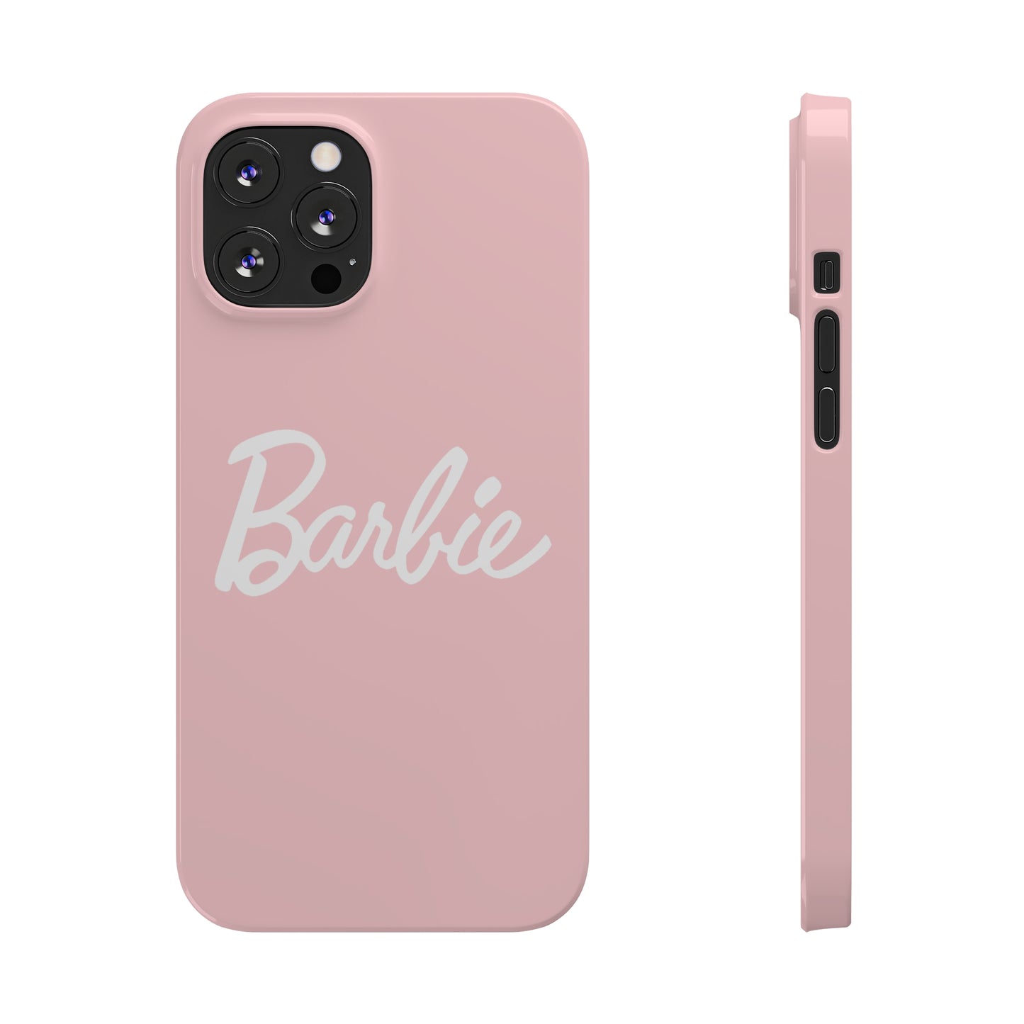 Peach and White Barbie Slim iPhone Cases