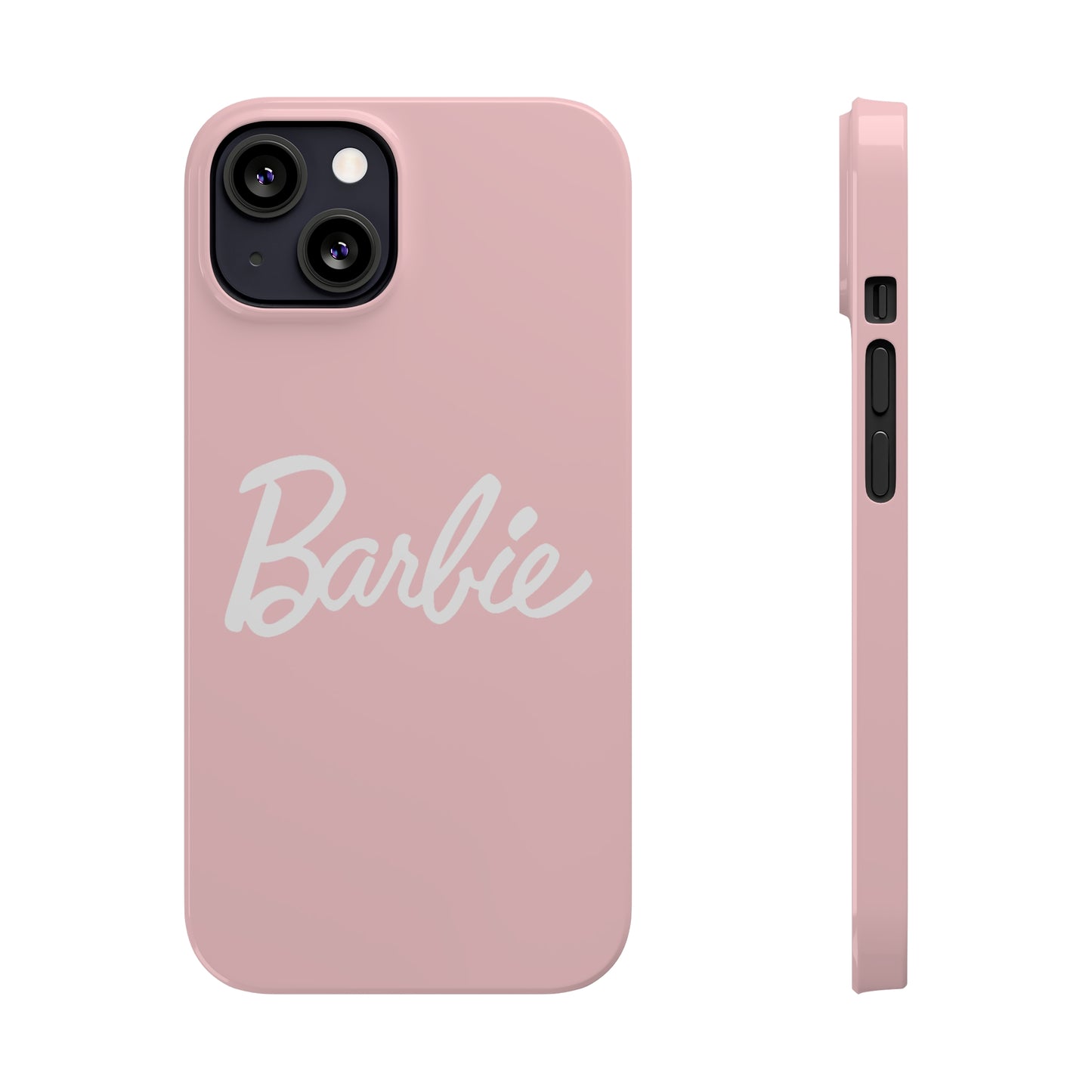 Peach and White Barbie Slim iPhone Cases