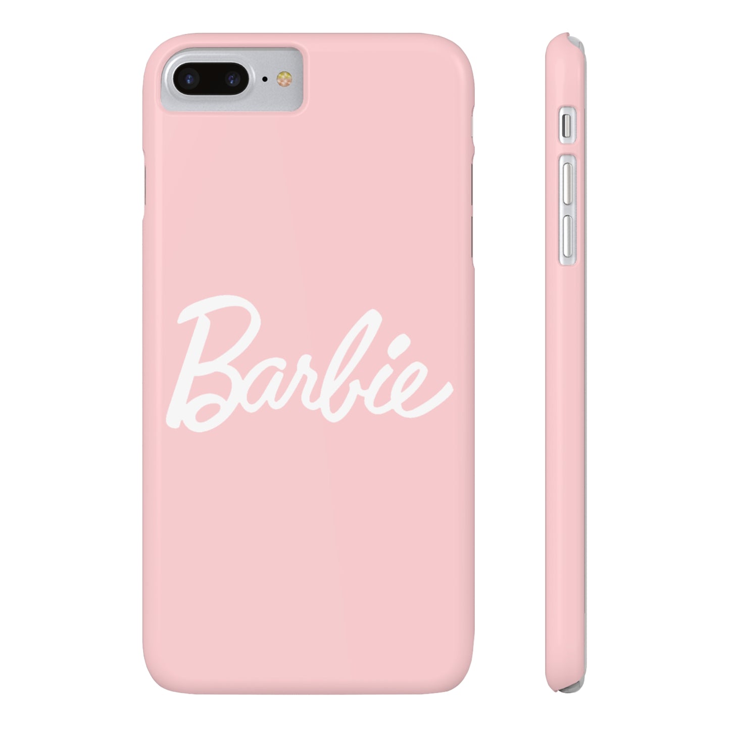 Peach and White Barbie Slim iPhone Cases