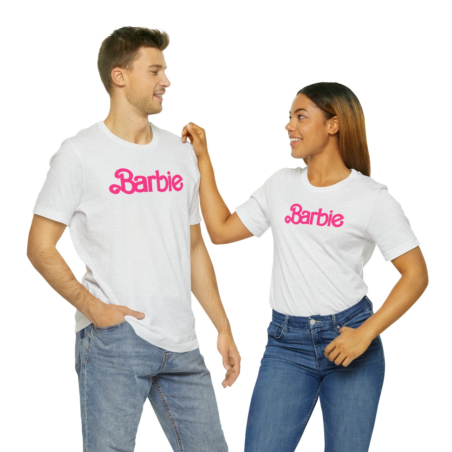 Barbie Pink Logo Unisex Jersey Short Sleeve Tee