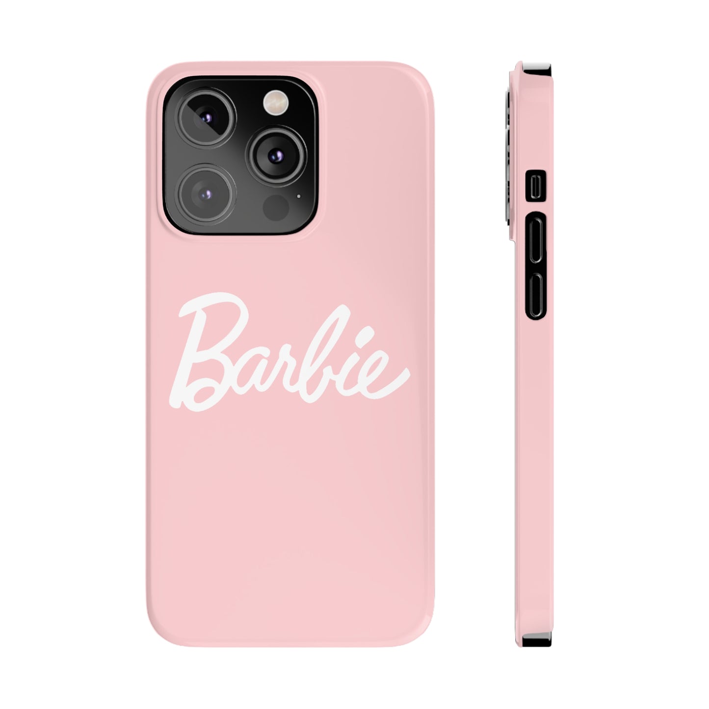 Peach and White Barbie Slim iPhone Cases