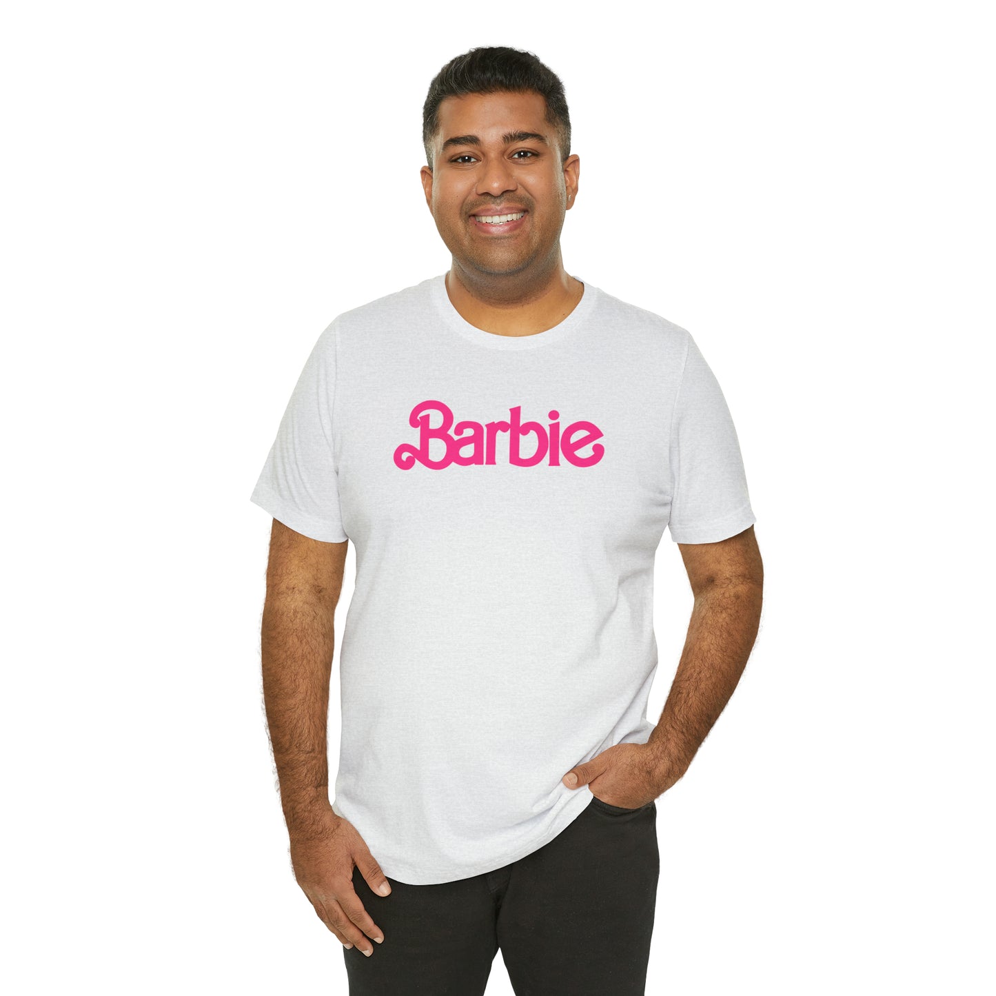 Barbie Pink Logo Unisex Jersey Short Sleeve Tee