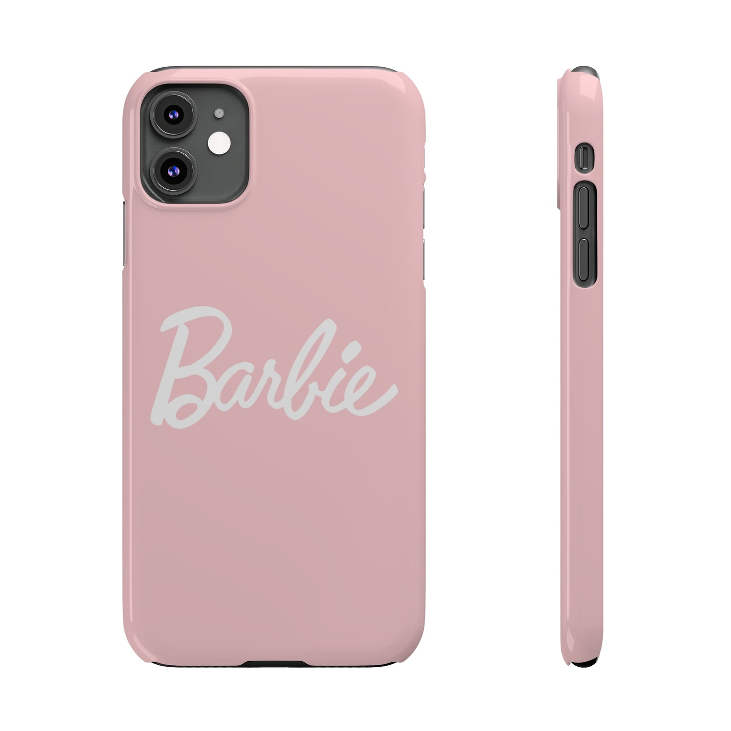 Peach and White Barbie Slim iPhone Cases