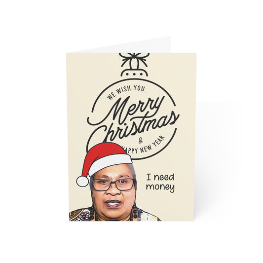 Asuelu's Mom I Need Money Christmas Card