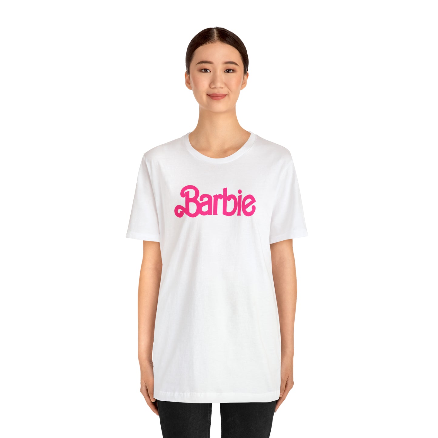 Barbie Pink Logo Unisex Jersey Short Sleeve Tee