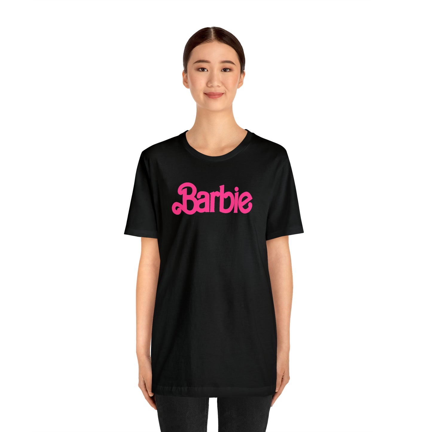 Barbie Pink Logo Unisex Jersey Short Sleeve Tee