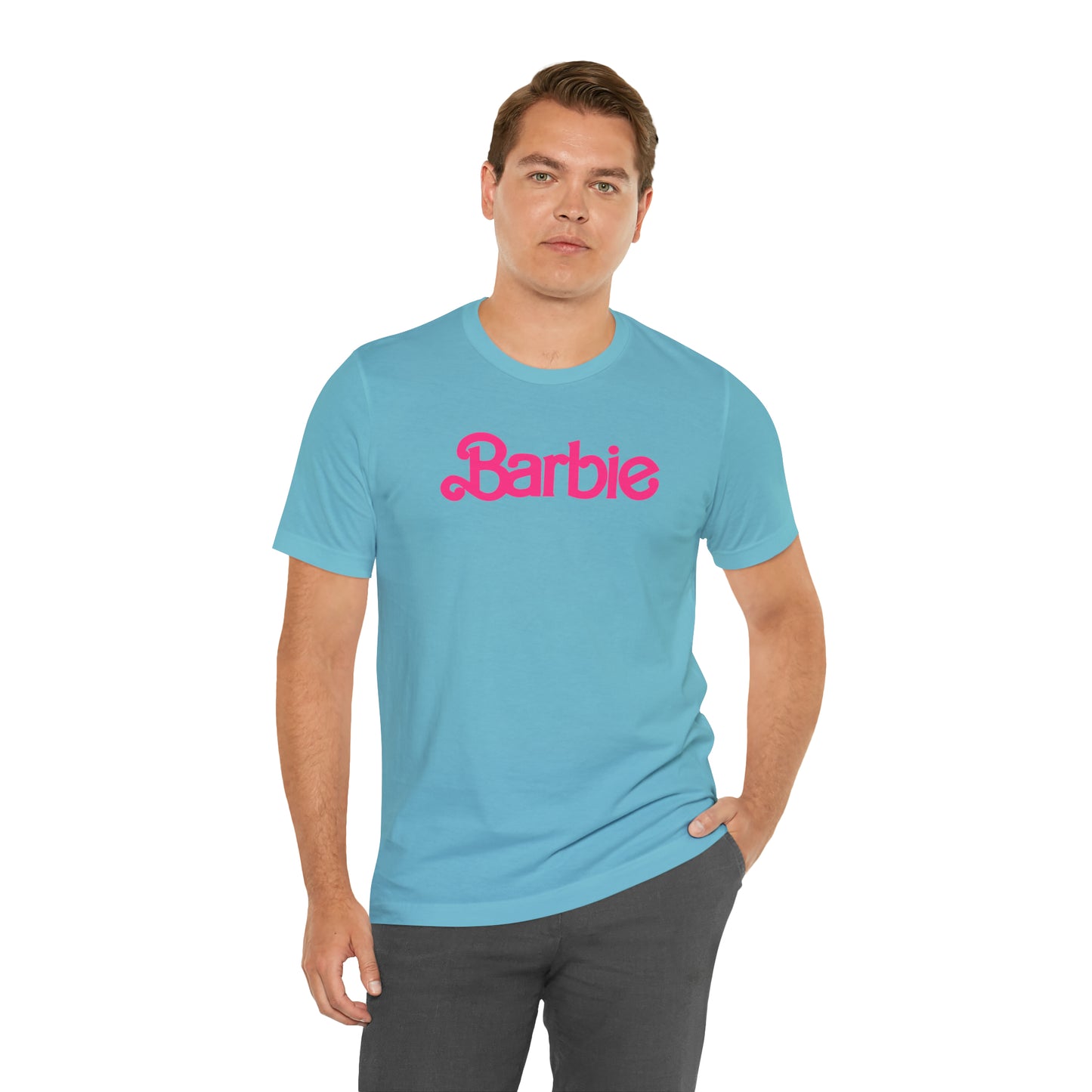 Barbie Pink Logo Unisex Jersey Short Sleeve Tee