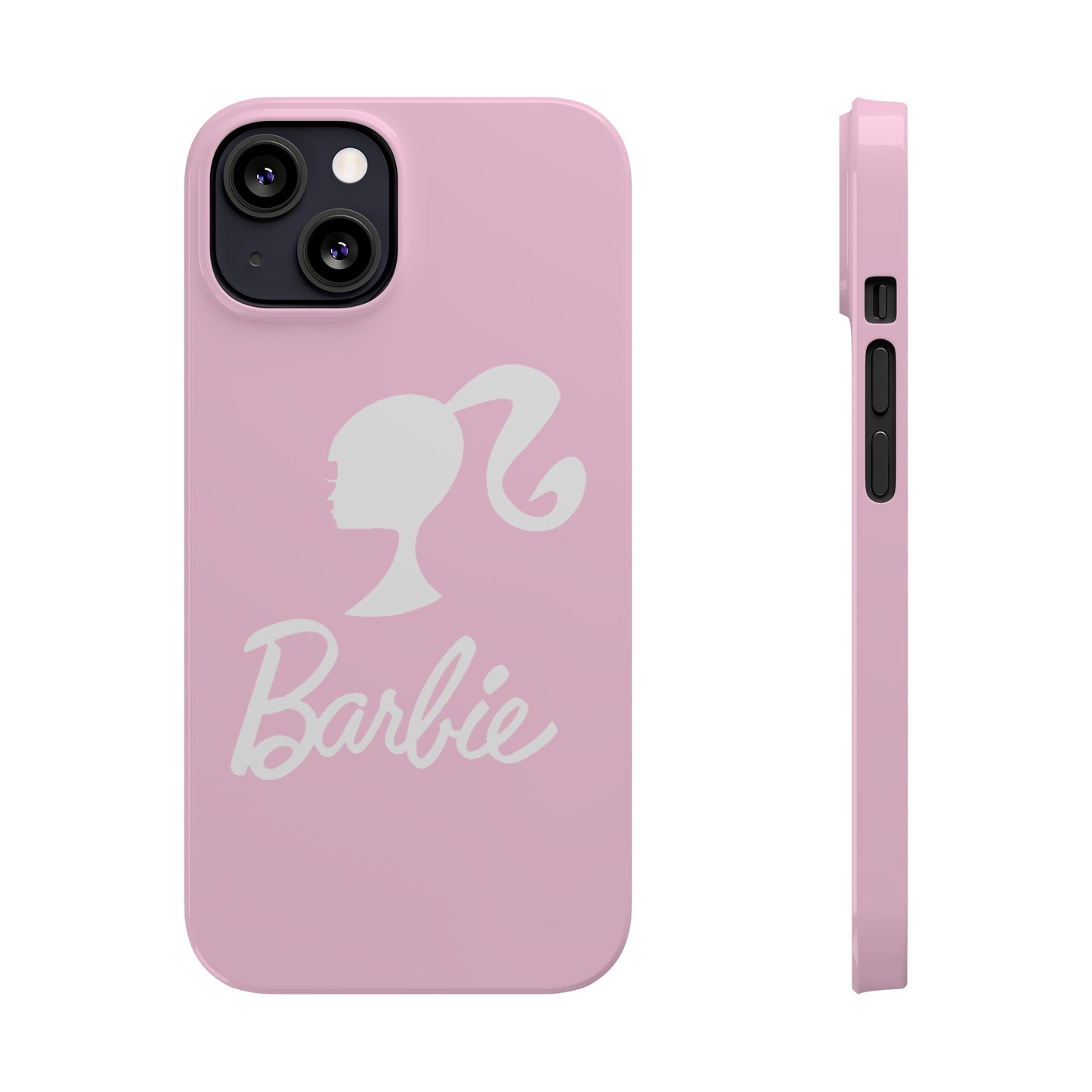 Pink and White Barbie Slim iPhone Cases