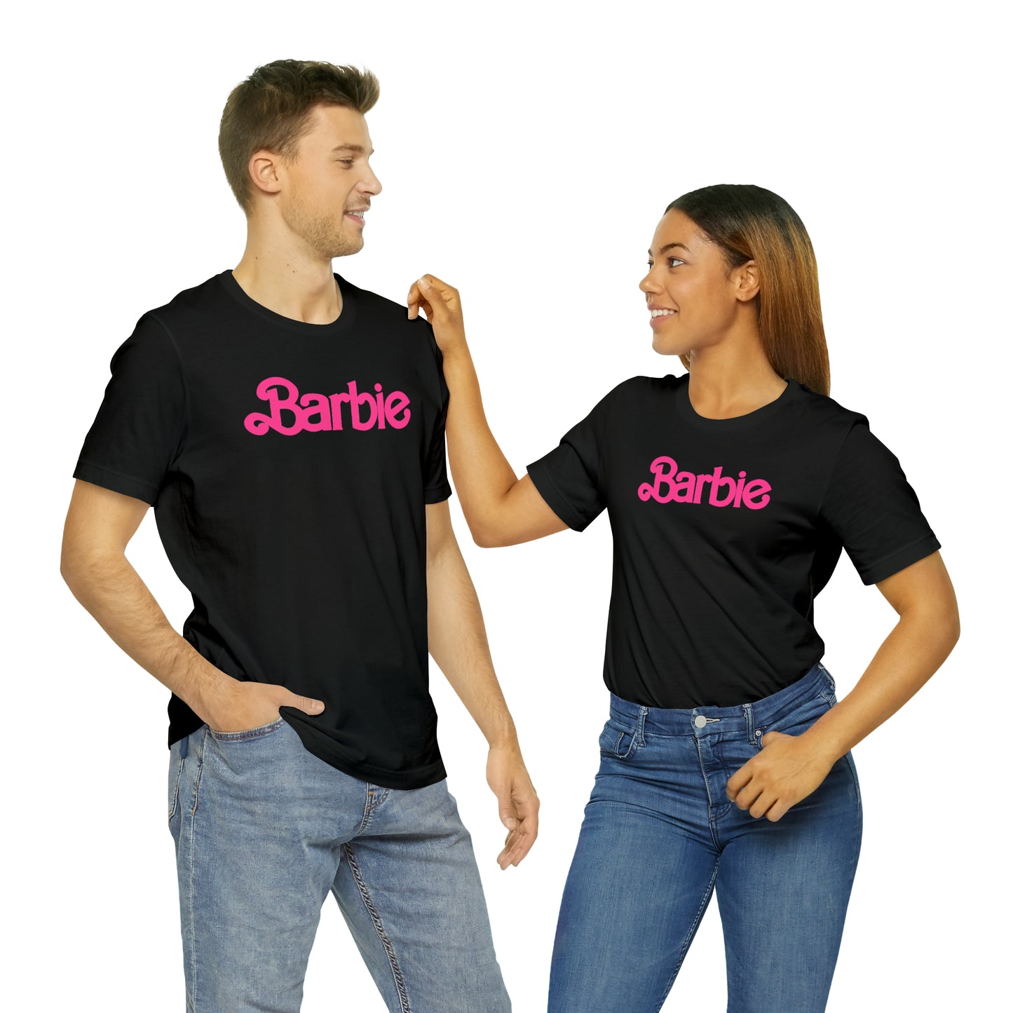 Barbie Pink Logo Unisex Jersey Short Sleeve Tee