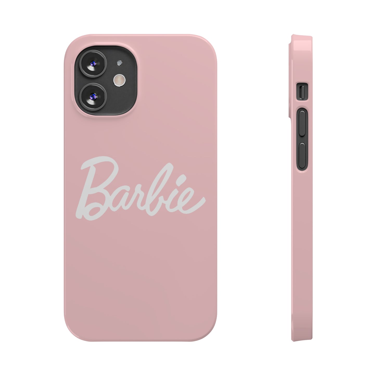 Peach and White Barbie Slim iPhone Cases