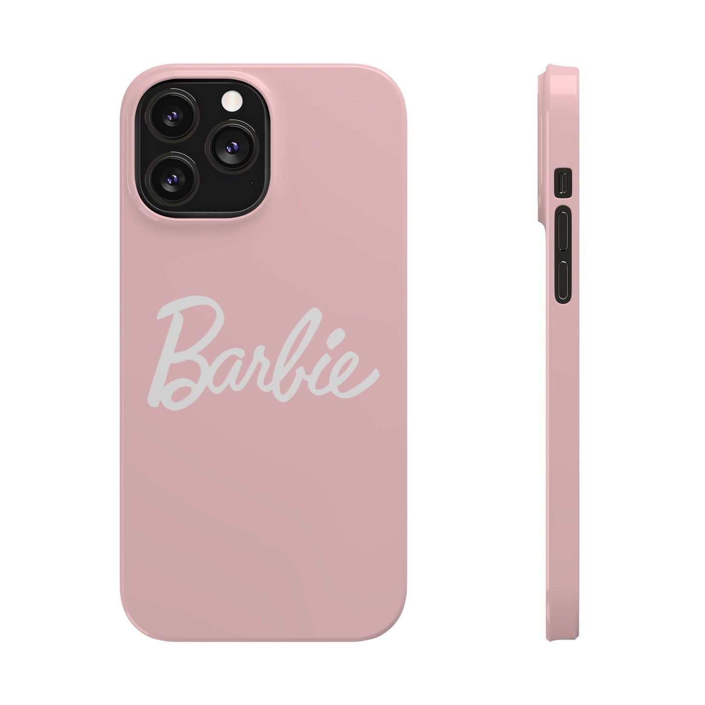 Peach and White Barbie Slim iPhone Cases