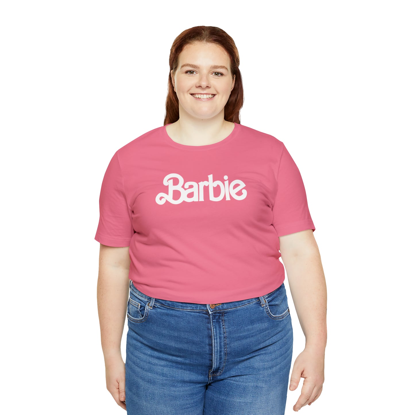 Barbie Pink Logo Unisex Jersey Short Sleeve Tee