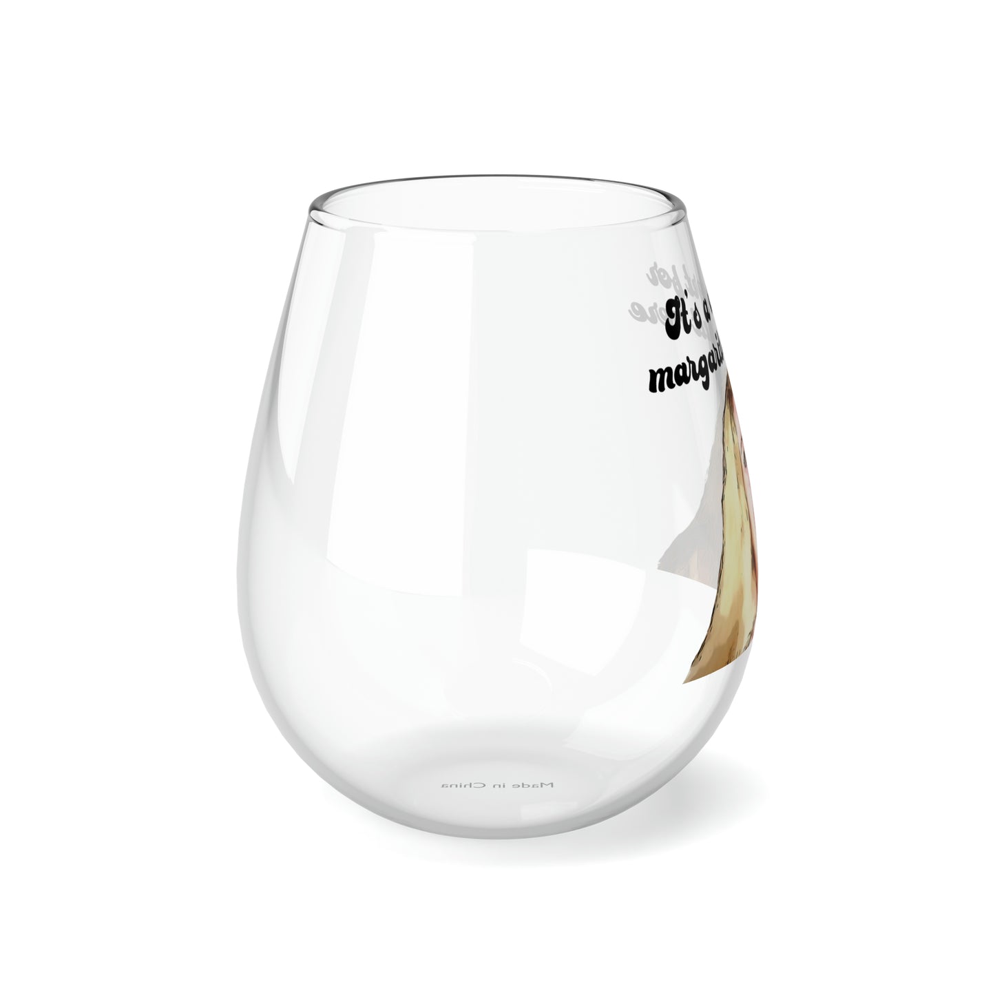 Debbie Desert For Margaritas Stemless Wine Glass, 11.75oz