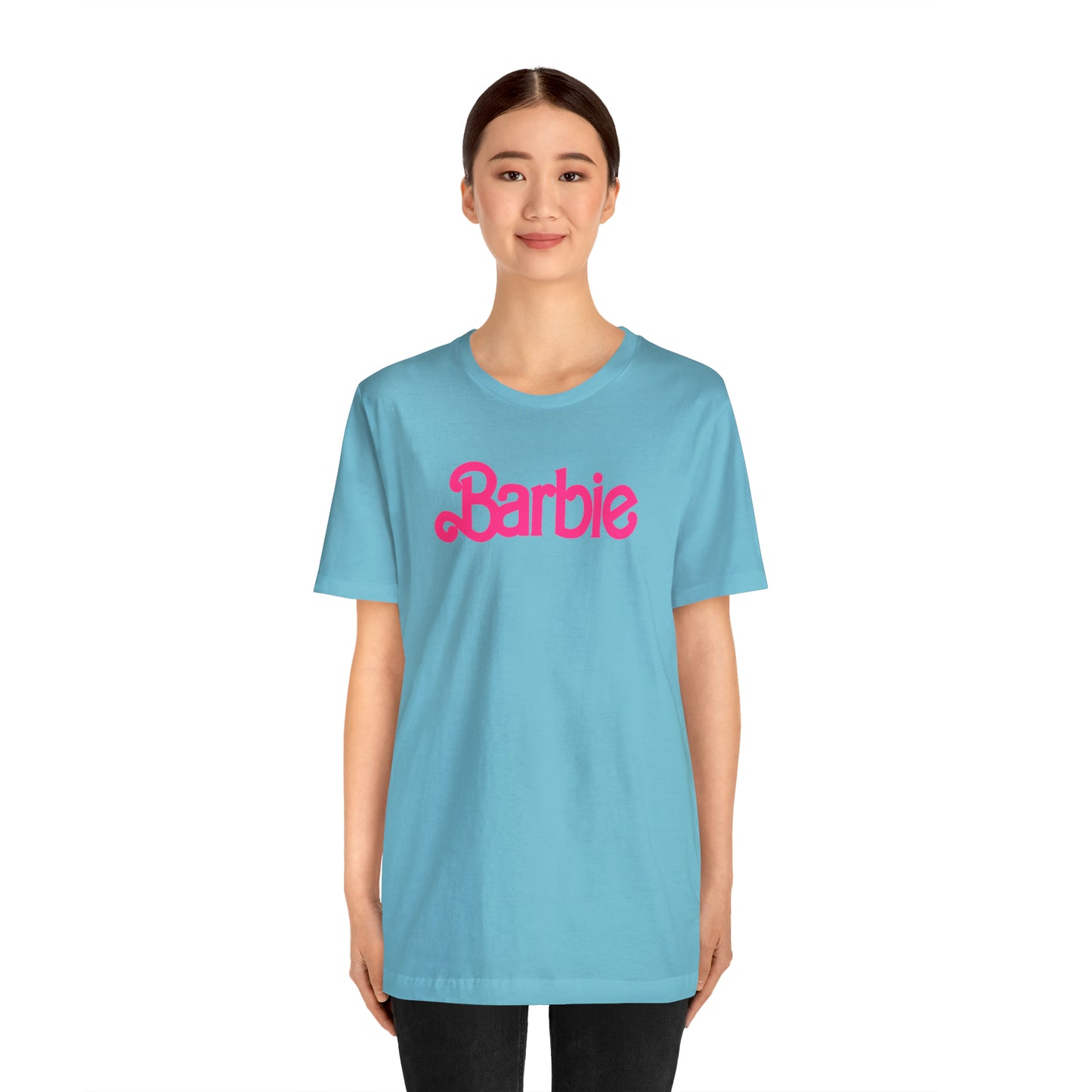 Barbie Pink Logo Unisex Jersey Short Sleeve Tee