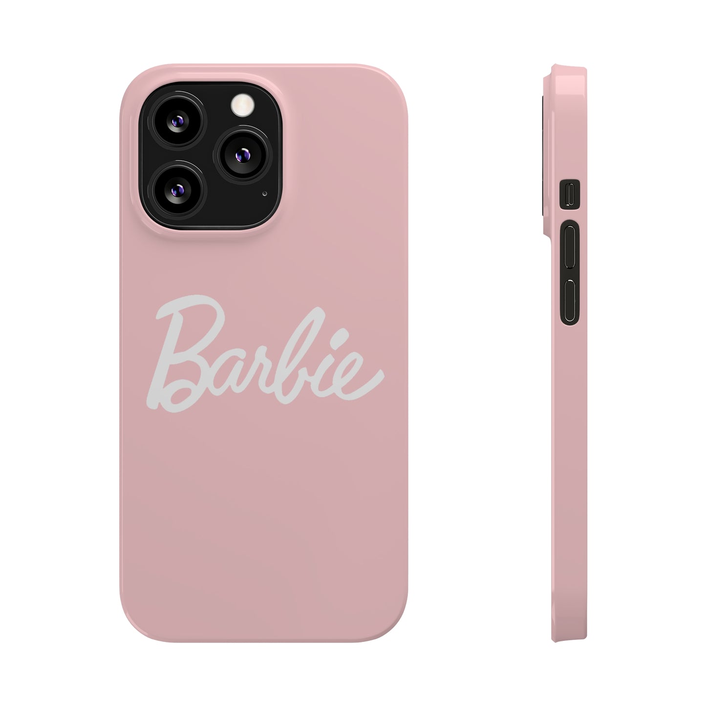 Peach and White Barbie Slim iPhone Cases