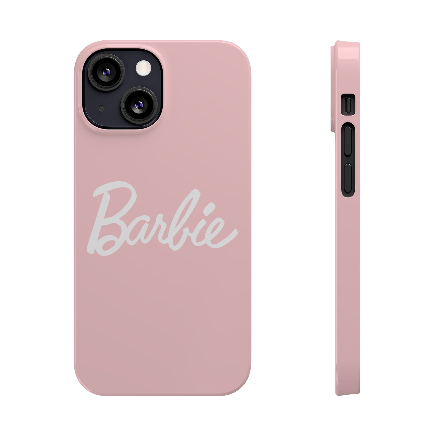 Peach and White Barbie Slim iPhone Cases