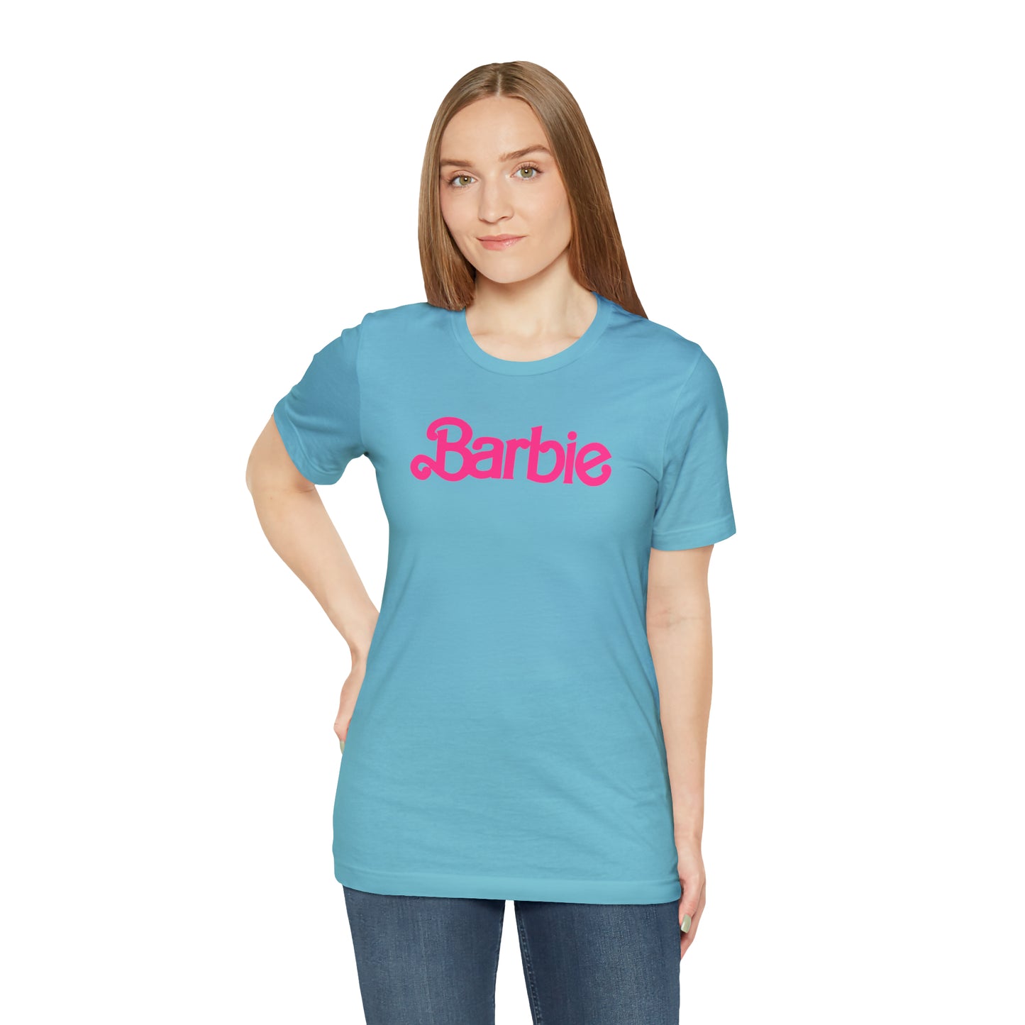 Barbie Pink Logo Unisex Jersey Short Sleeve Tee