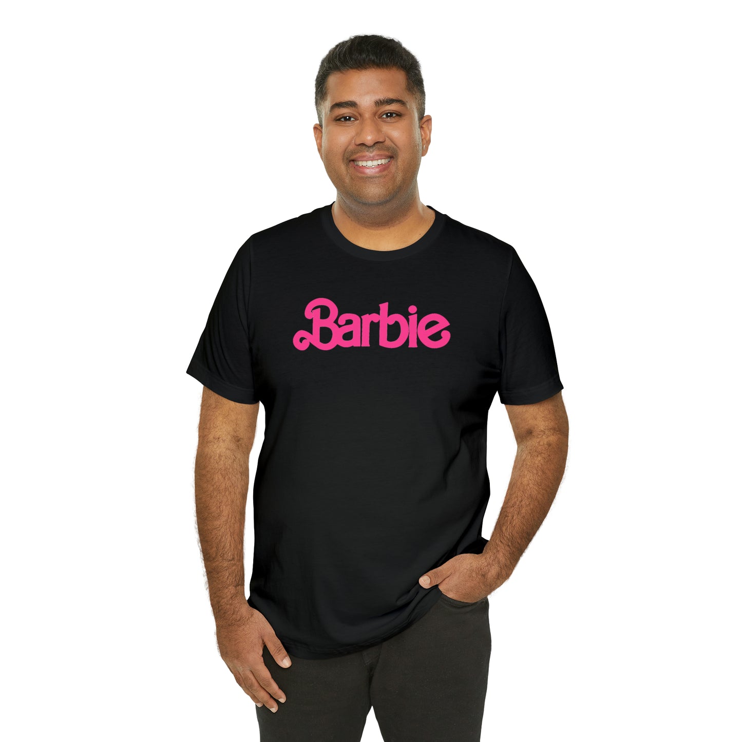 Barbie Pink Logo Unisex Jersey Short Sleeve Tee
