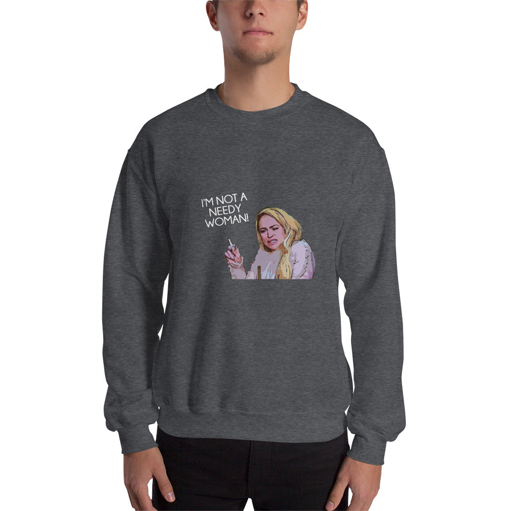 Darcey Needy Woman Black Unisex Sweatshirt