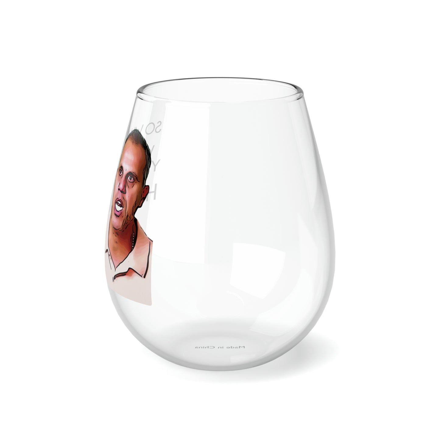 Nicola 90 Day Fiance Hugs Stemless Wine Glass, 11.75oz