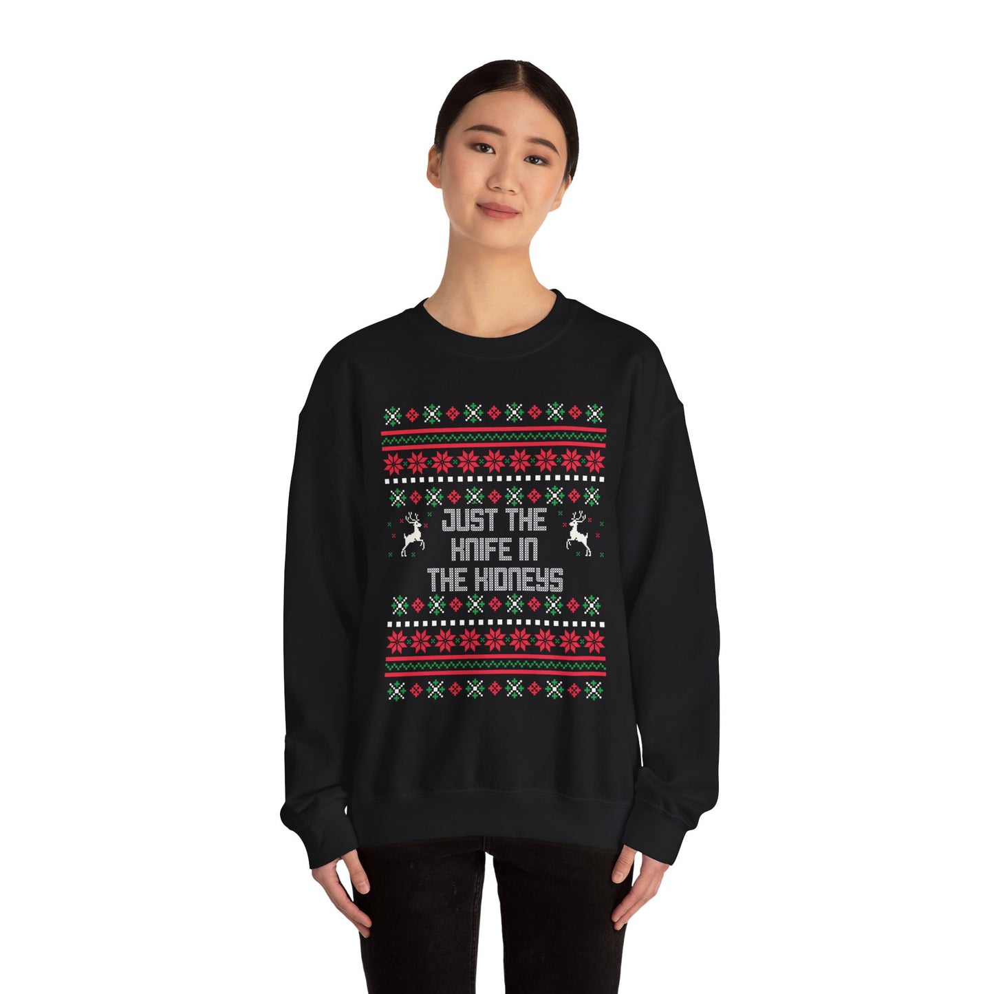 Kody Brown Sister Wives Funny Knife in the Kidneys Christmas Sweatshirt Unisex Heavy Blend™ Crewneck Sweatshirt