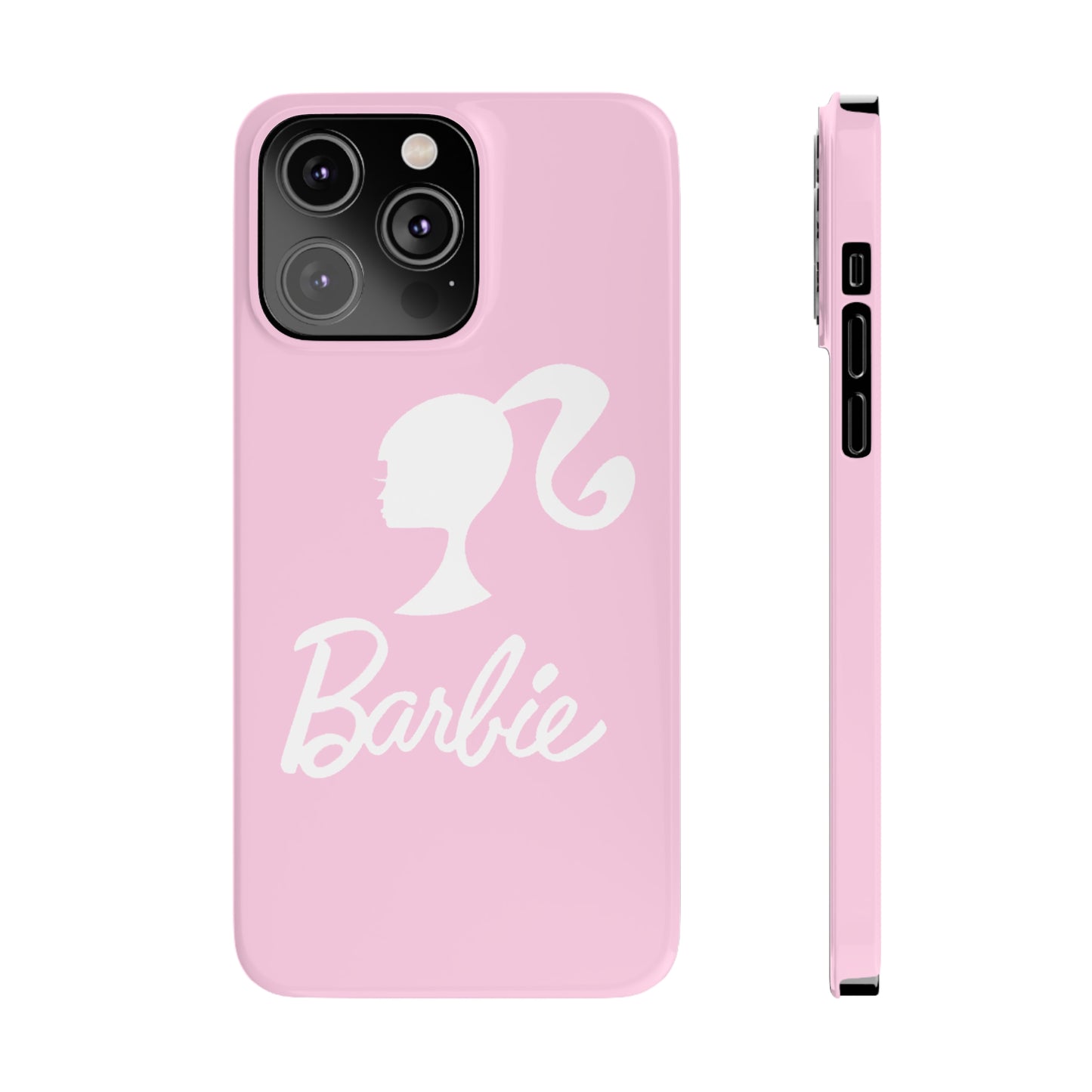 Pink and White Barbie Slim iPhone Cases