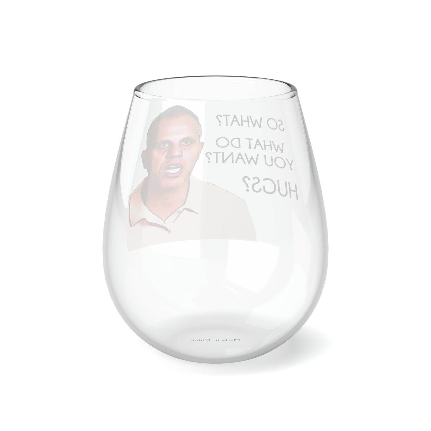 Nicola 90 Day Fiance Hugs Stemless Wine Glass, 11.75oz