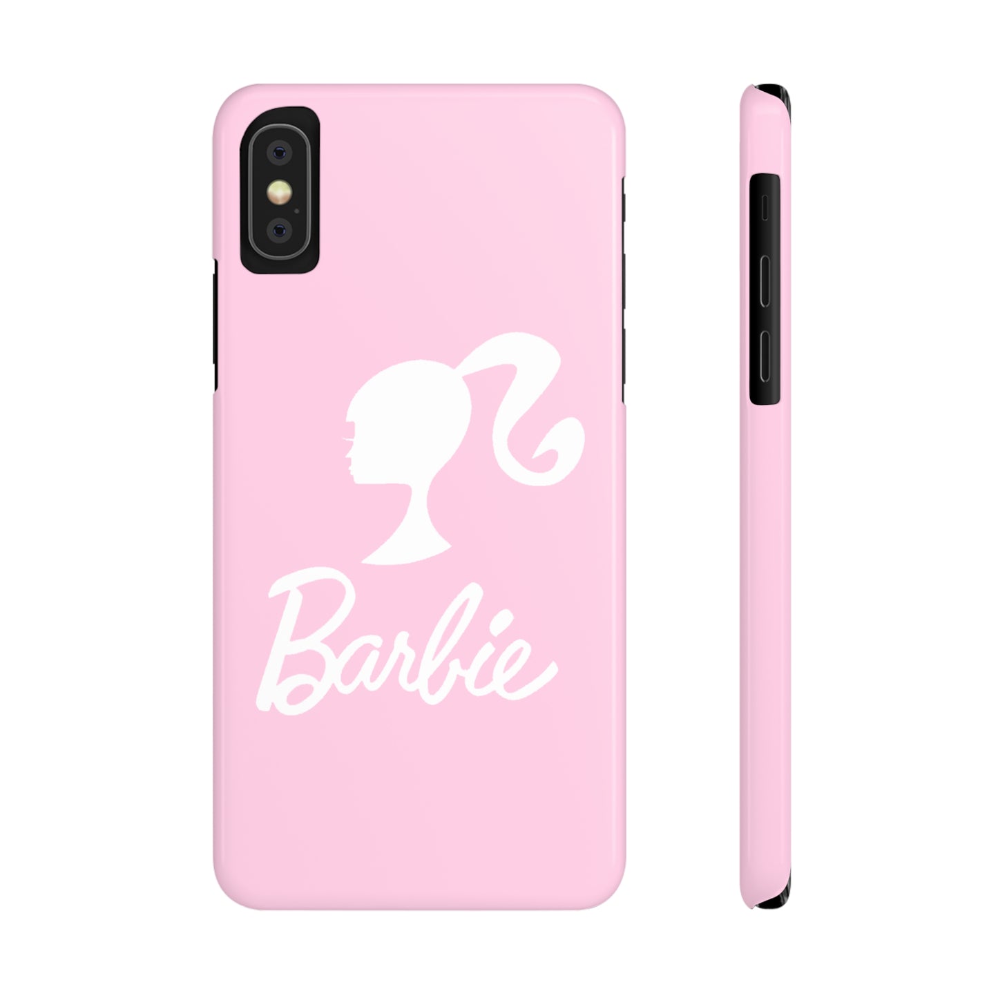 Pink and White Barbie Slim iPhone Cases