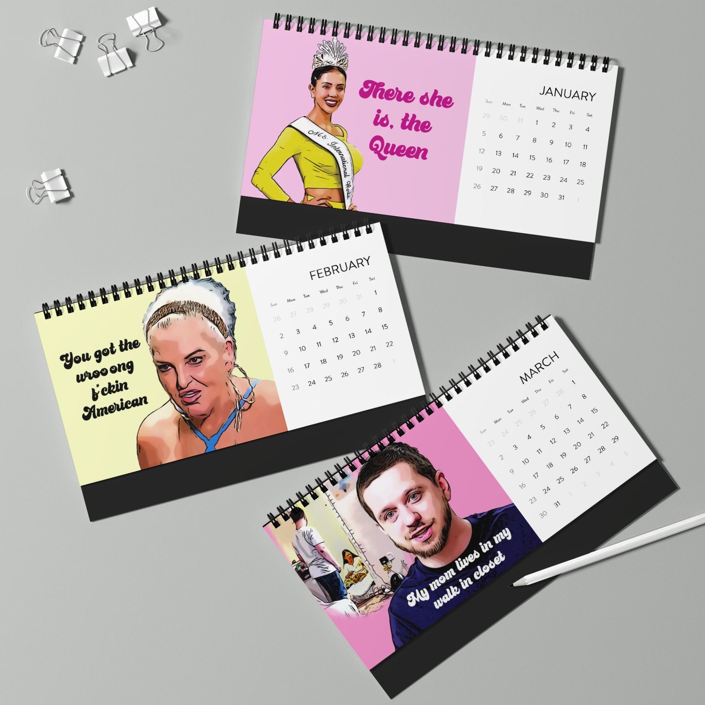 90 Day Fiance 2025 Desktop Calendar New Artwork