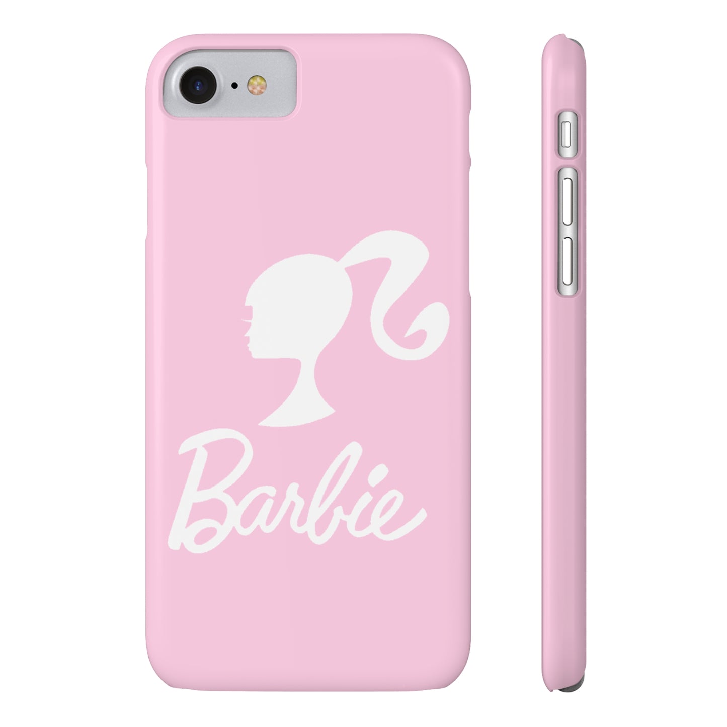 Pink and White Barbie Slim iPhone Cases