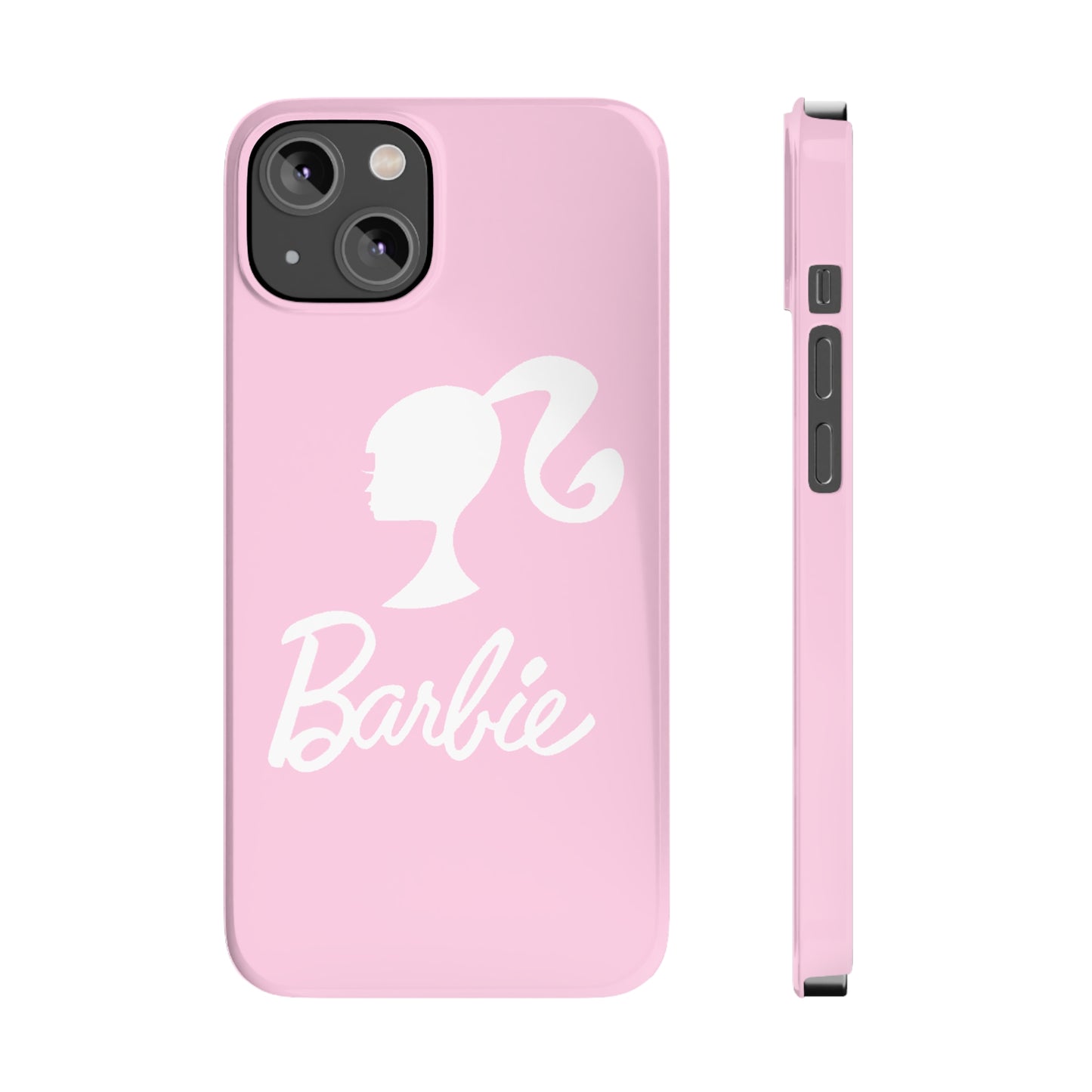 Pink and White Barbie Slim iPhone Cases