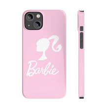 Load image into Gallery viewer, Pink and White Barbie Slim iPhone Cases