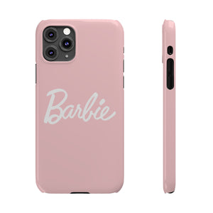 Peach and White Barbie Slim iPhone Cases