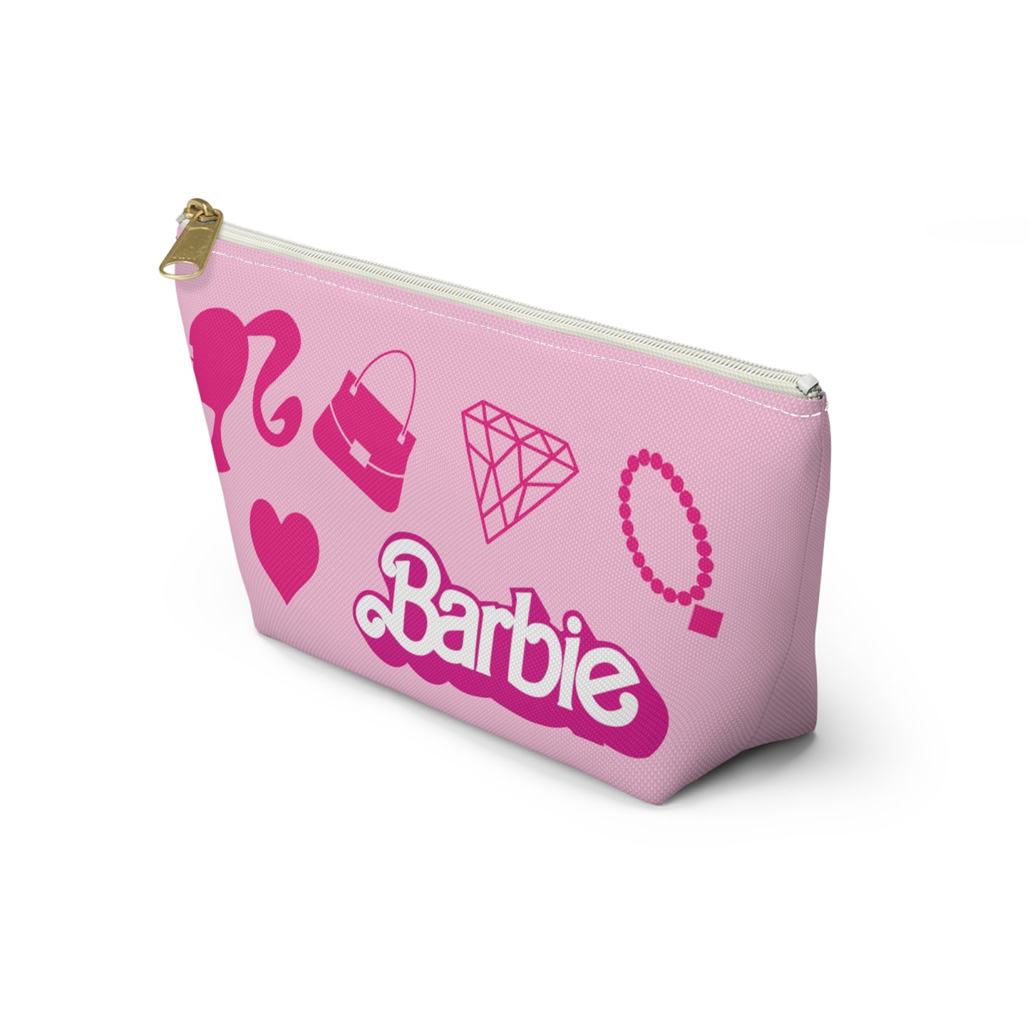 Barbie Pink Things Double Sided Makeup Bag w T-bottom