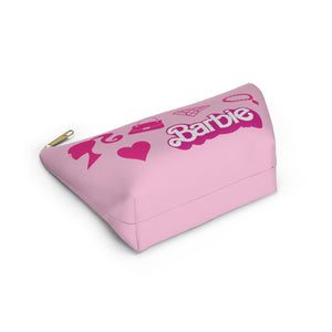 Barbie Pink Things Double Sided Makeup Bag w T-bottom