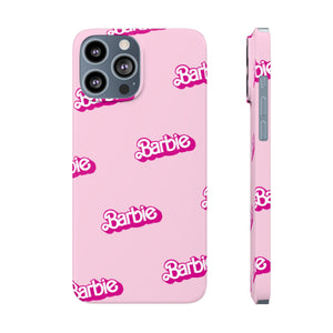 Barbie Pattern Pink Slim Phone Cases