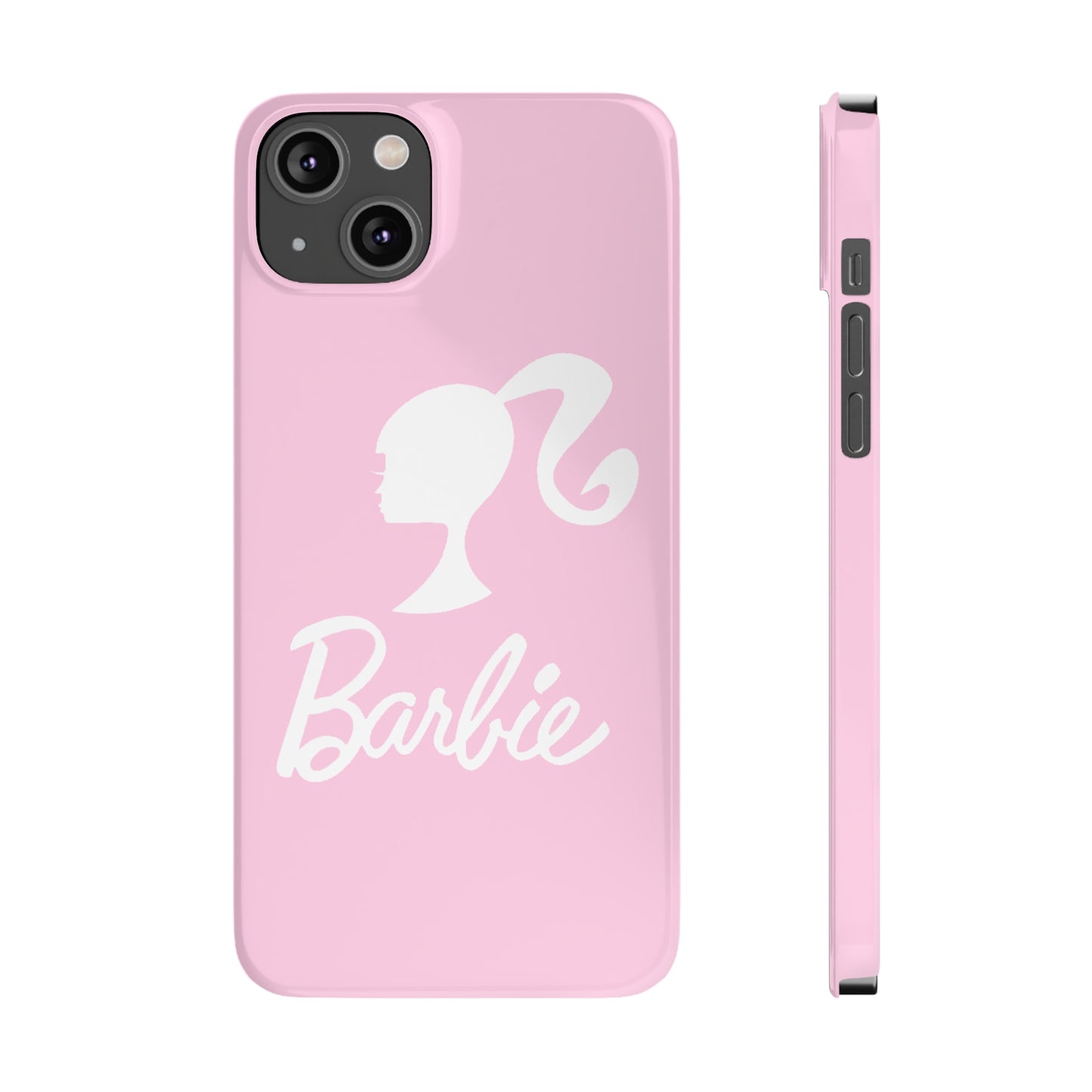 Pink and White Barbie Slim iPhone Cases