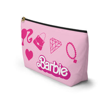 Load image into Gallery viewer, Barbie Pink Things Double Sided Makeup Bag w T-bottom
