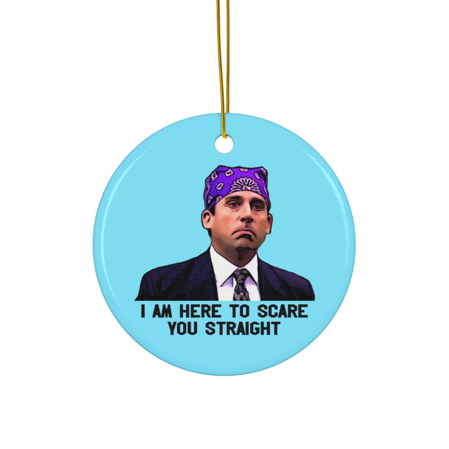 The Office Funny Michael Scott Prison Mike Ceramic Christmas Ornament