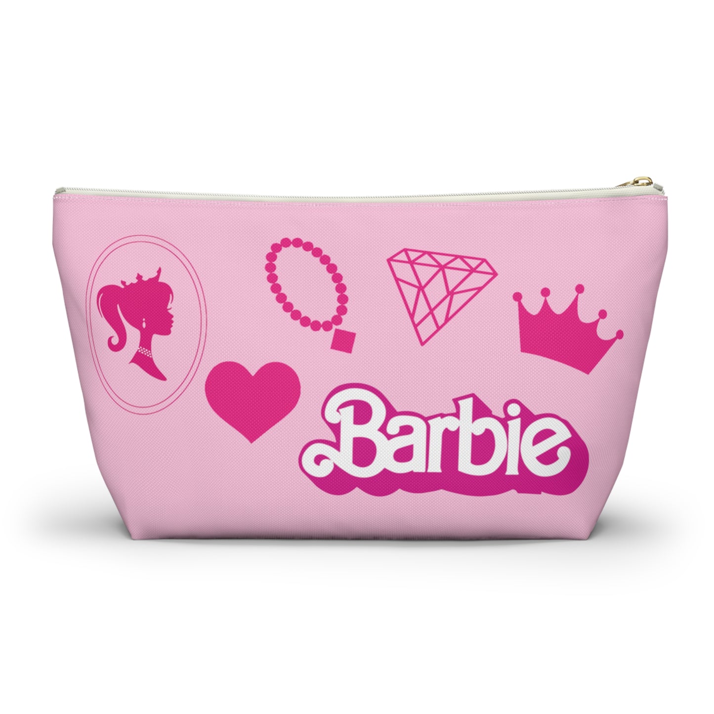 Barbie Pink Things Double Sided Makeup Bag w T-bottom