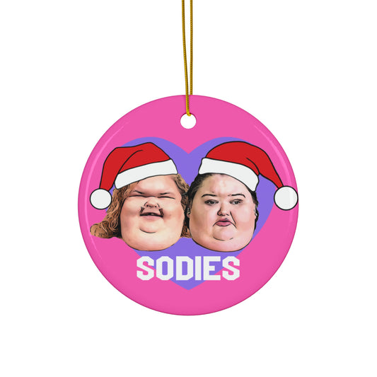 1000 lb Sisters Funny Amy and Tammy Sodies Ceramic Christmas Ornament