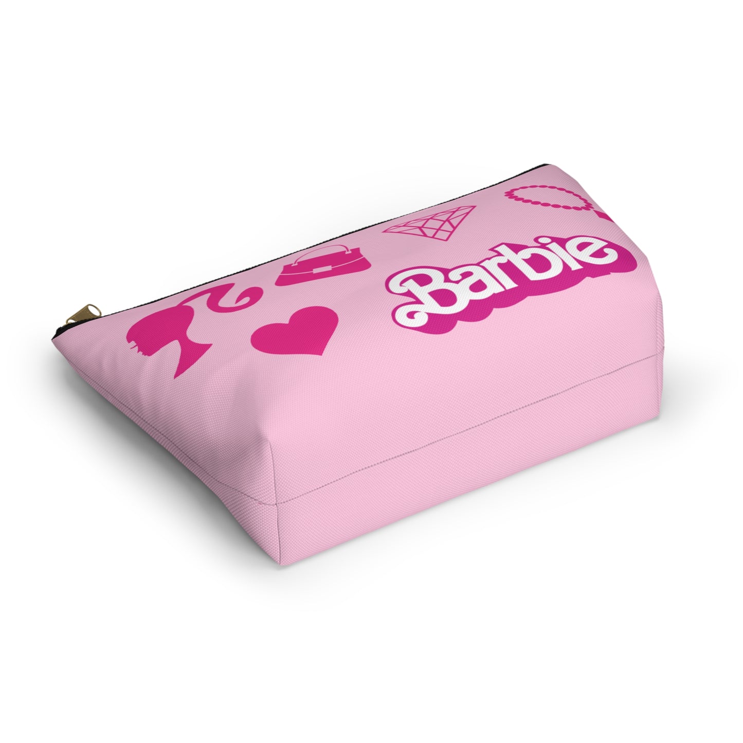 Barbie Pink Things Double Sided Makeup Bag w T-bottom